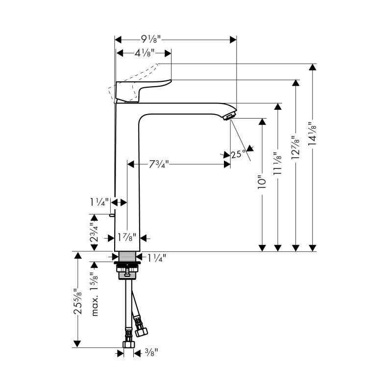 Hansgrohe 31082821 Metris 260 Single Hole Faucet Brushed Nickel 2