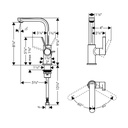 Hansgrohe 31161001 Metris S Single Hole Tall Chrome 2