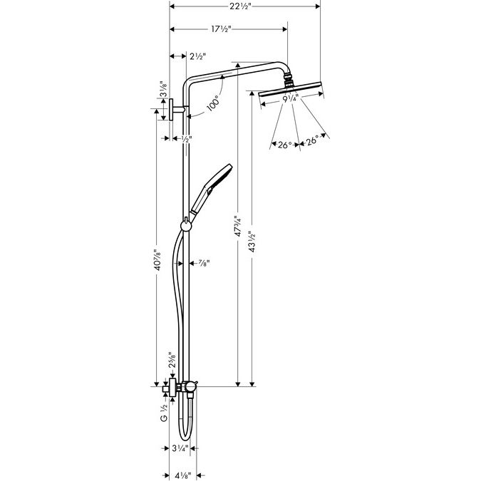 Hansgrohe 27115821 Raindance S 240 Showerpipe Brushed Nickel 2