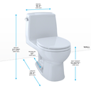 TOTO MS853113 Ultimate One Piece Round Toilet Bone 4