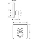 Hansgrohe 36707001 Axor ShowerSelect SoftCube Thermostatic 2 Function Trim Chrome 2