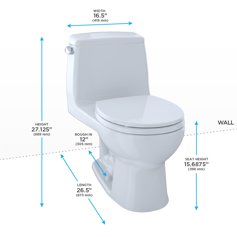 TOTO MS853113E Eco UltraMax One Piece Round Toilet Sedona Beige 4