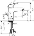 Hansgrohe 71100001 Logis 100 Single Hole Faucet Chrome 2