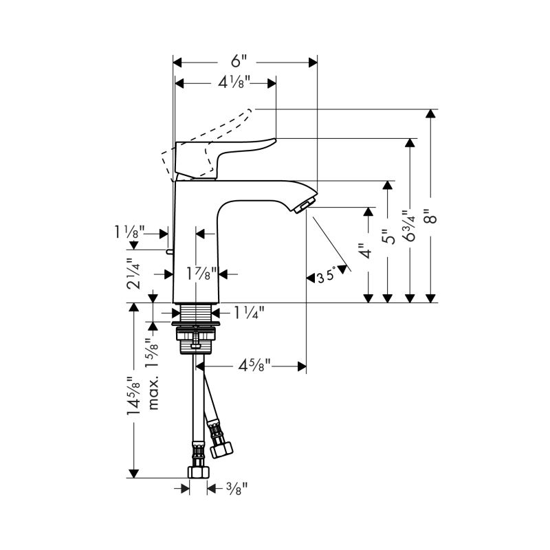 Hansgrohe 31080821 Metris 110 Single Hole Faucet Brushed Nickel 2