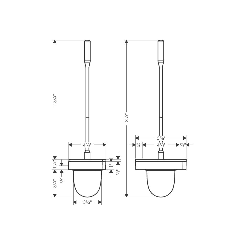 Hansgrohe 42835000 Axor Universal Toilet Brush With Holder Chrome 2