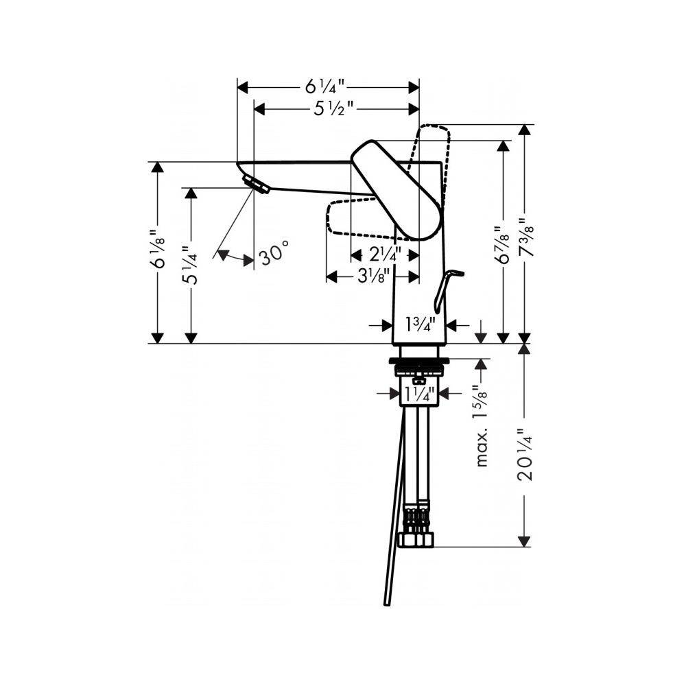 Hansgrohe 71754001 Talis E 150 Single Hole Faucet With Drain Chrome 2