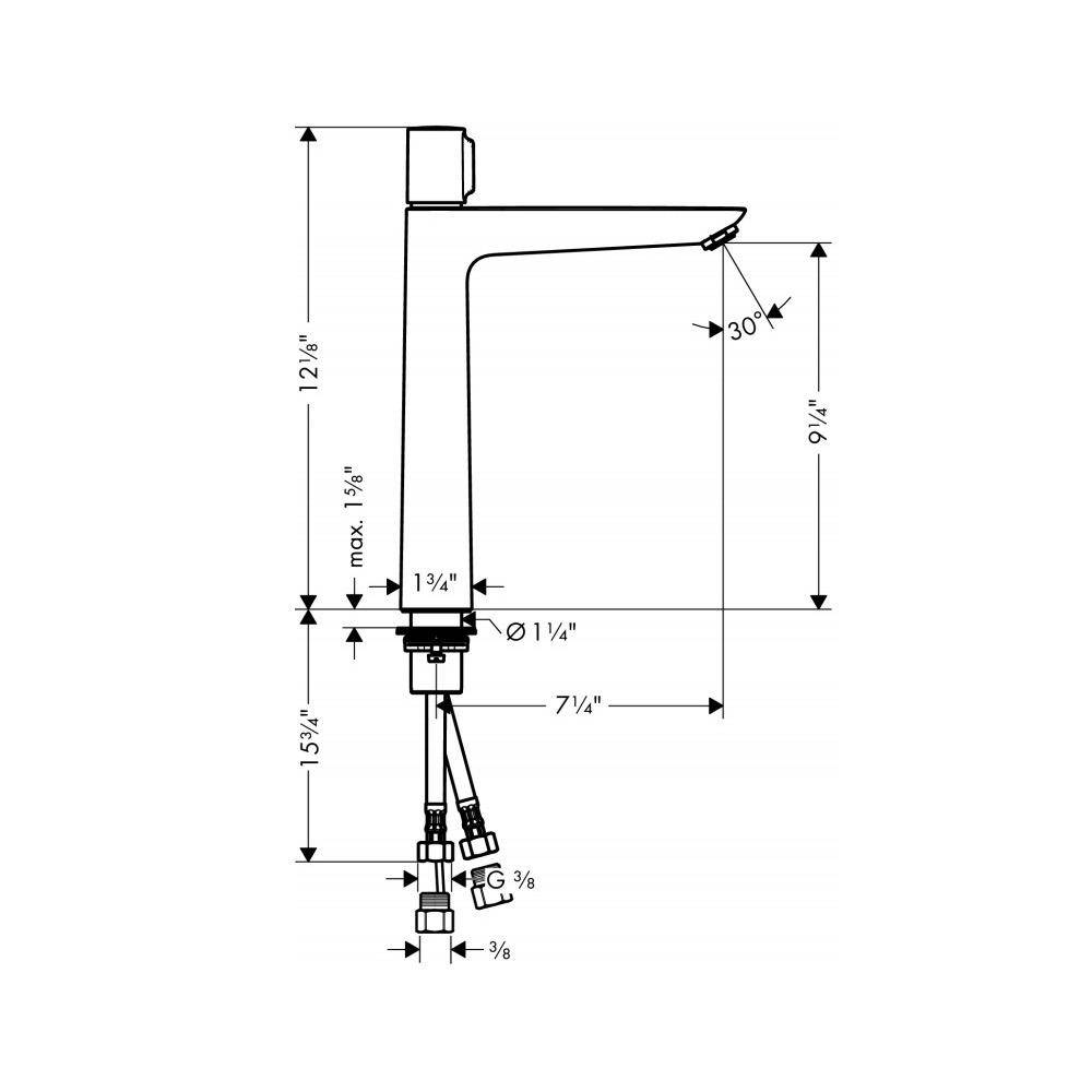 Hansgrohe 71753001 Talis E 240 Single Hole Faucet Chrome 2