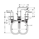 Hansgrohe 71733821 Talis E 150 Widespread Faucet With Drain Brushed Nickel 2