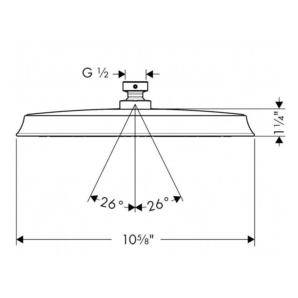 Hansgrohe 27367001 Raindance Classic Showerhead 240 1 Jet Chrome 2