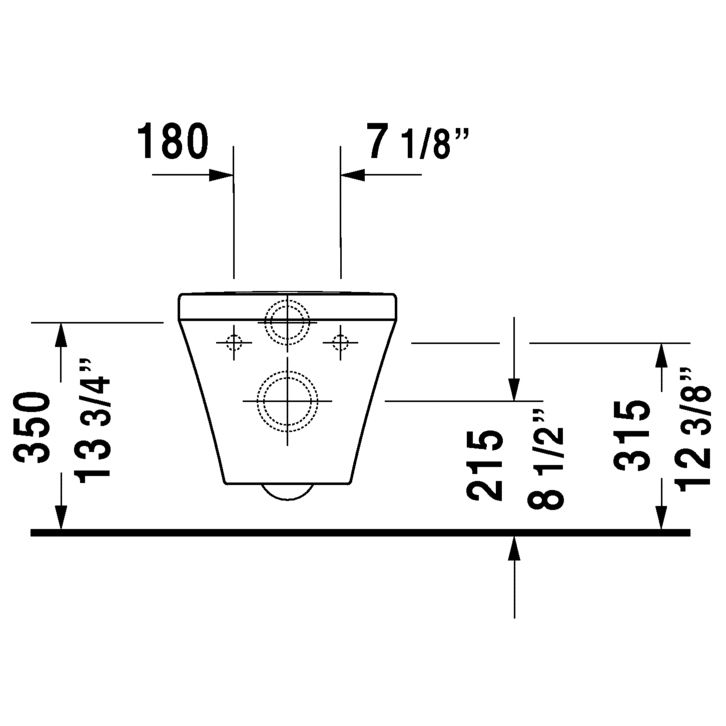 Duravit 253809 Durastyle Toilet Wall Mounted 4