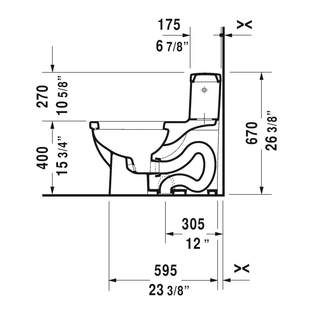 Duravit 212001 Starck 3 One Piece Toilet For SensoWash 3