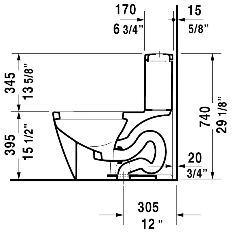 Duravit 213301 Starck 2 One Piece Toilet White 3