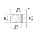 Duravit 215751 DuraStyle One Piece Toilet For SensoWash C 2