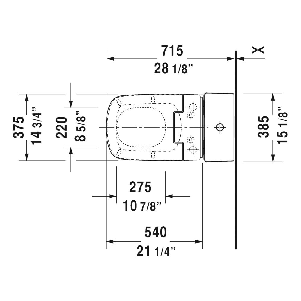 Duravit 215751 DuraStyle One Piece Toilet For SensoWash C 4