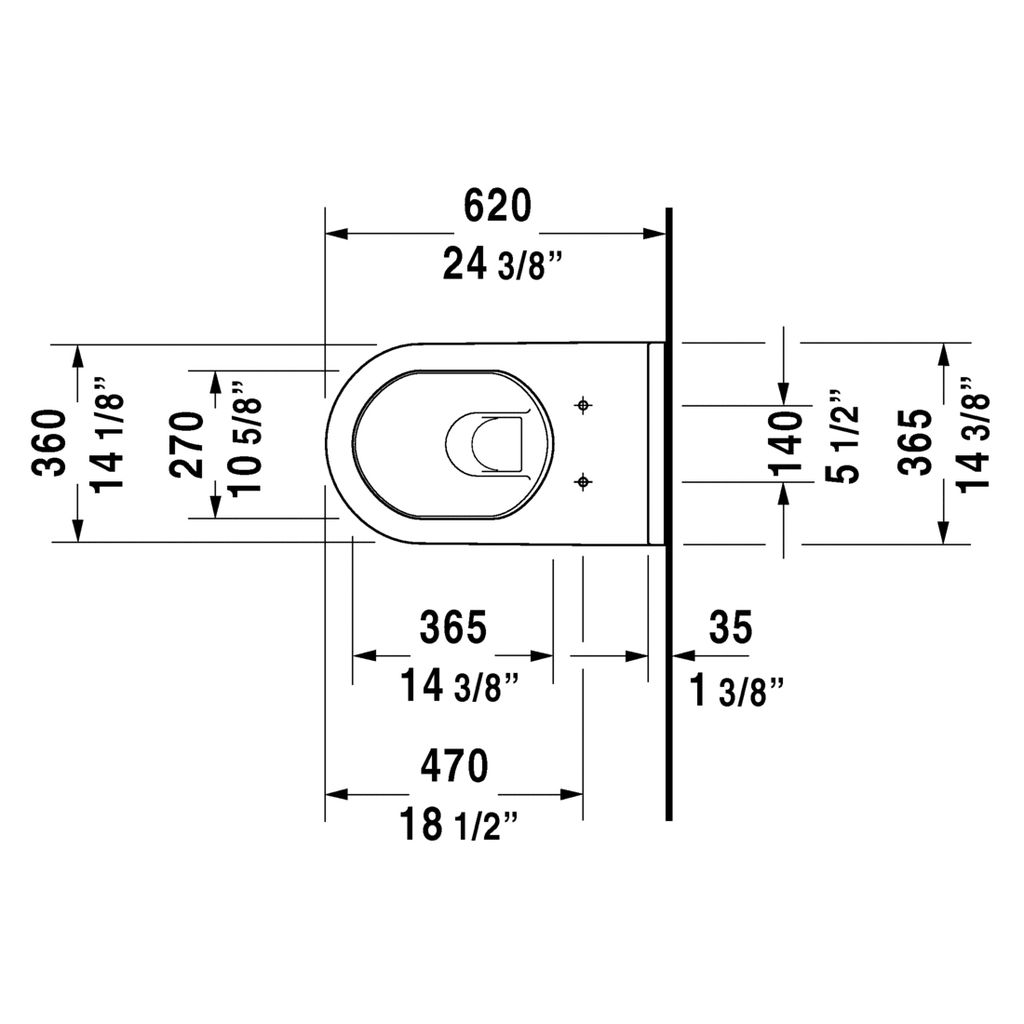 Duravit 222609 Starck 3 Toilet Wall Mounted 4