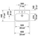Duravit 231960 DuraStyle Washbasin 23-5/8&quot; White 2