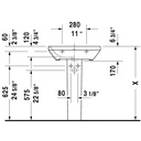 Duravit 231960 DuraStyle Washbasin 23-5/8&quot; White 3