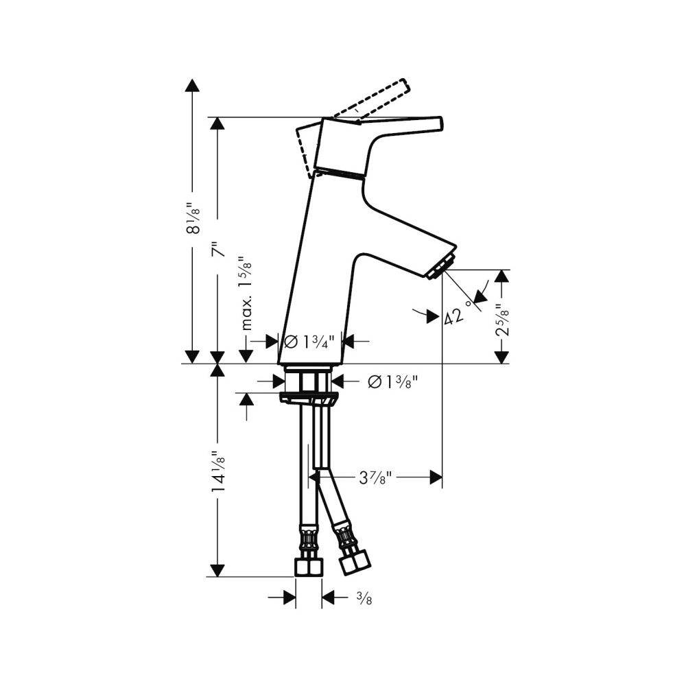 Hansgrohe 72018001 Talis S 80 Single Hole Faucet Chrome 2