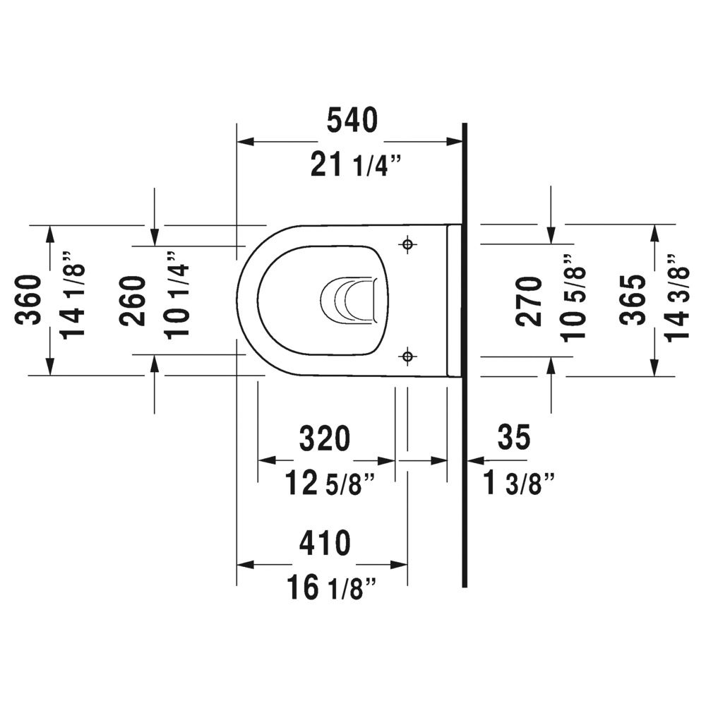 Duravit 252709 Starck 3 Wall Mounted Rimless Toilet 2