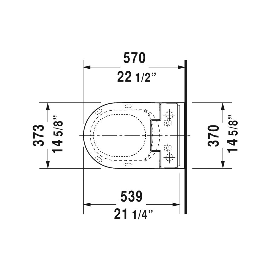 Duravit 252959 ME Toilet Wall Mounted Rimless for Sensowash C 2