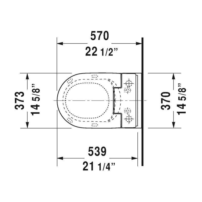 Duravit 2529592 ME Toilet Wall Mounted Rimless w/HygieneGlaze for Sensowash C 2