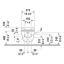 Duravit 2529592 ME Toilet Wall Mounted Rimless w/HygieneGlaze for Sensowash C 4