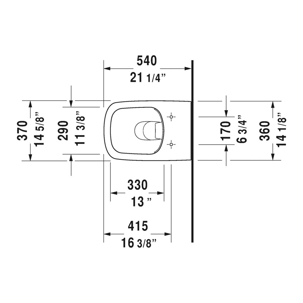 Duravit 255109 Durastyle Toilet Wall Mounted Rimless Washdown 2