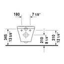 Duravit 255109 Durastyle Toilet Wall Mounted Rimless Washdown 4