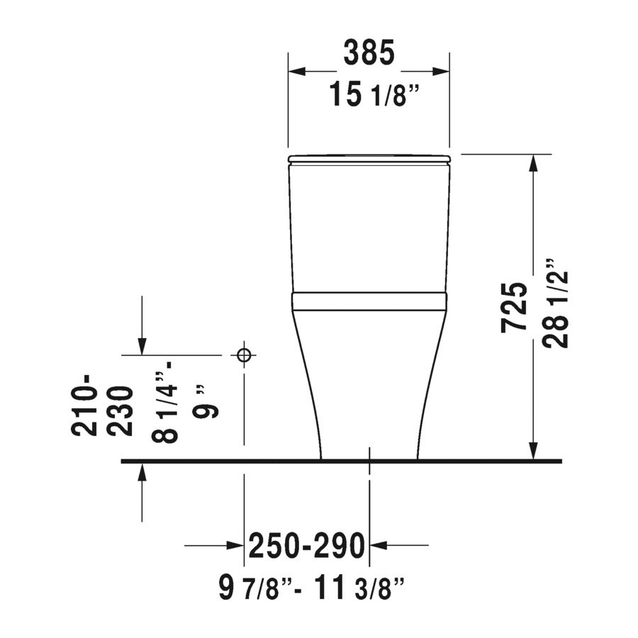 Duravit 215701 DuraStyle One Piece Toilet White 4