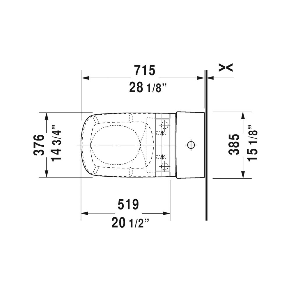 Duravit 215751 DuraStyle One Piece Toilet For SensoWash C 2