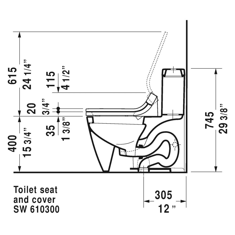 Duravit 212151 Happy D.2 One Piece Toilet White HygieneGlaze 3