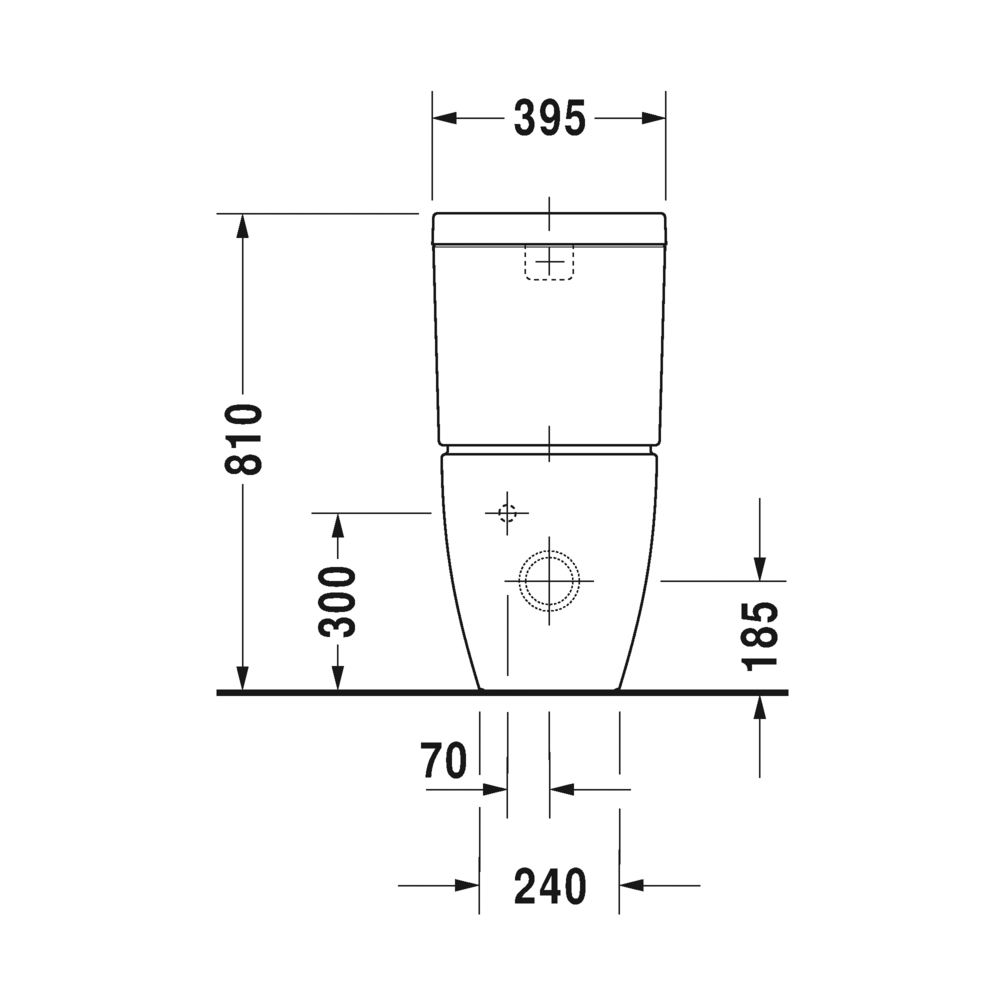 Duravit 213409 Happy D.2 Close Coupled Toilet Without Tank 3