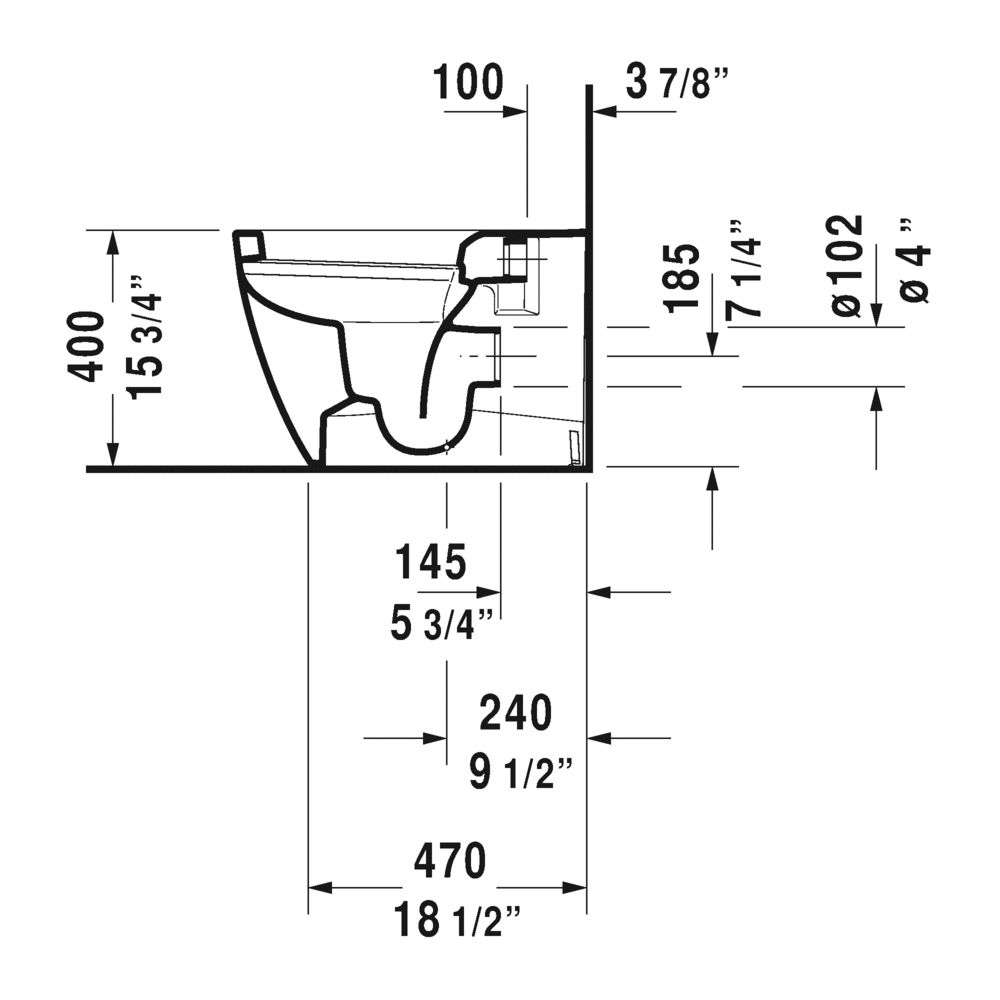 Duravit 216909 ME By Starck Floor Standing Toilet HygieneGlaze 3