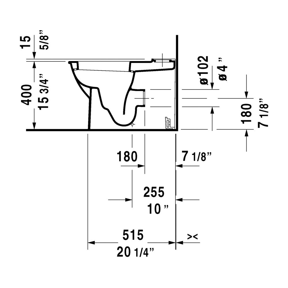 Duravit 213809 Darling New Close Coupled Toilet Without Tank 3