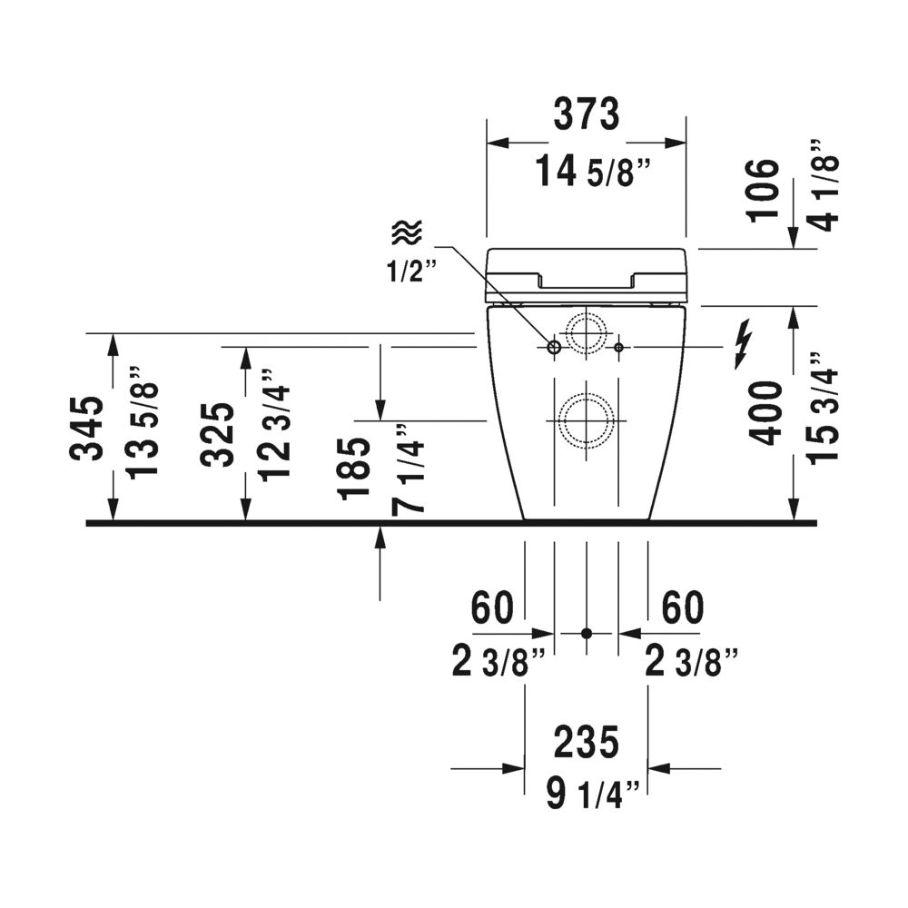 Duravit 216959 ME By Starck Floor Standing Toilet HygieneGlaze 4