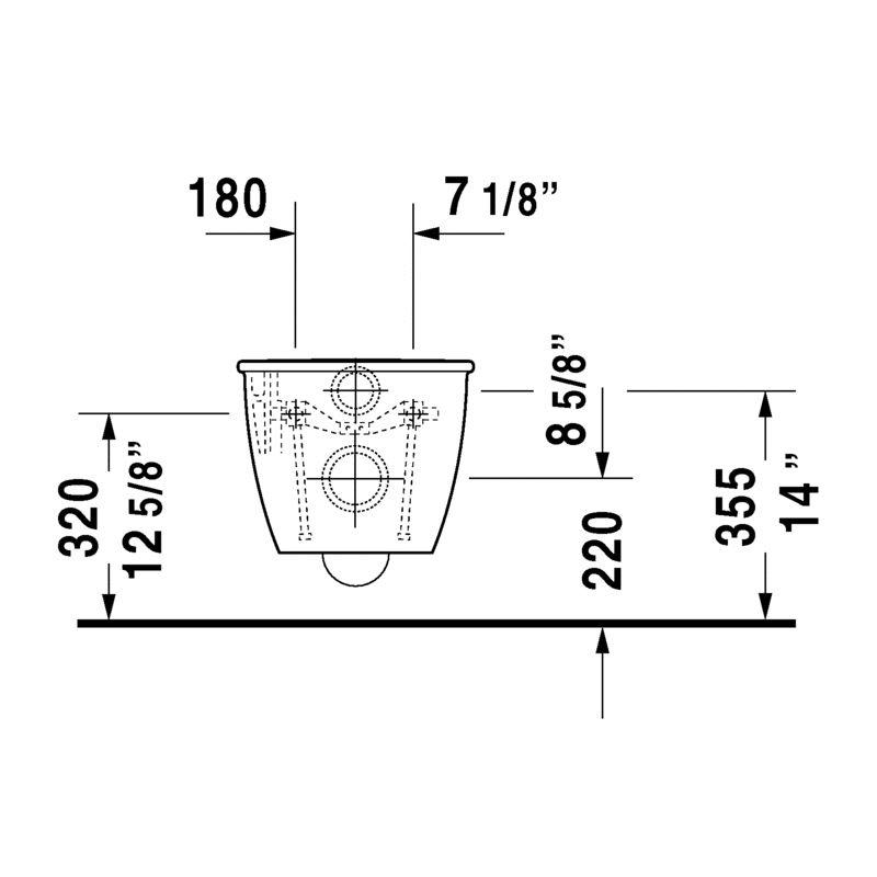 Duravit 254509 Darling New Wall Mounted Toilet 4