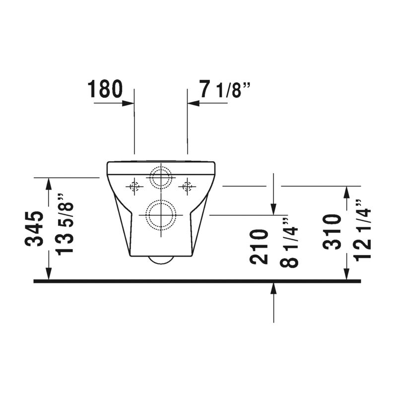 Duravit 256209 DuraStyle Wall Mounted Toilet 4