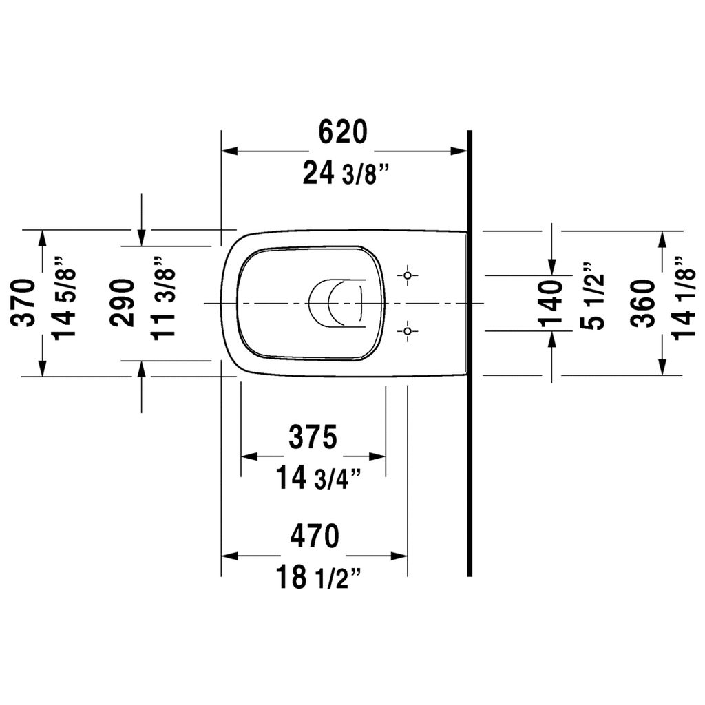 Duravit 254209 DuraStyle Wall Mounted Toilet HygieneGlaze 2