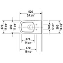 Duravit 254209 DuraStyle Wall Mounted Toilet HygieneGlaze 2