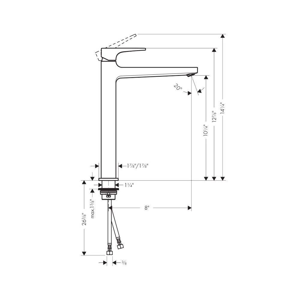 Hansgrohe 32513821 Metropol Single Hole Faucet 260 Brushed Nickel 2