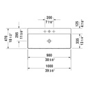 Duravit 235310 DuraSquare Three Holes Washbasin Ground 3