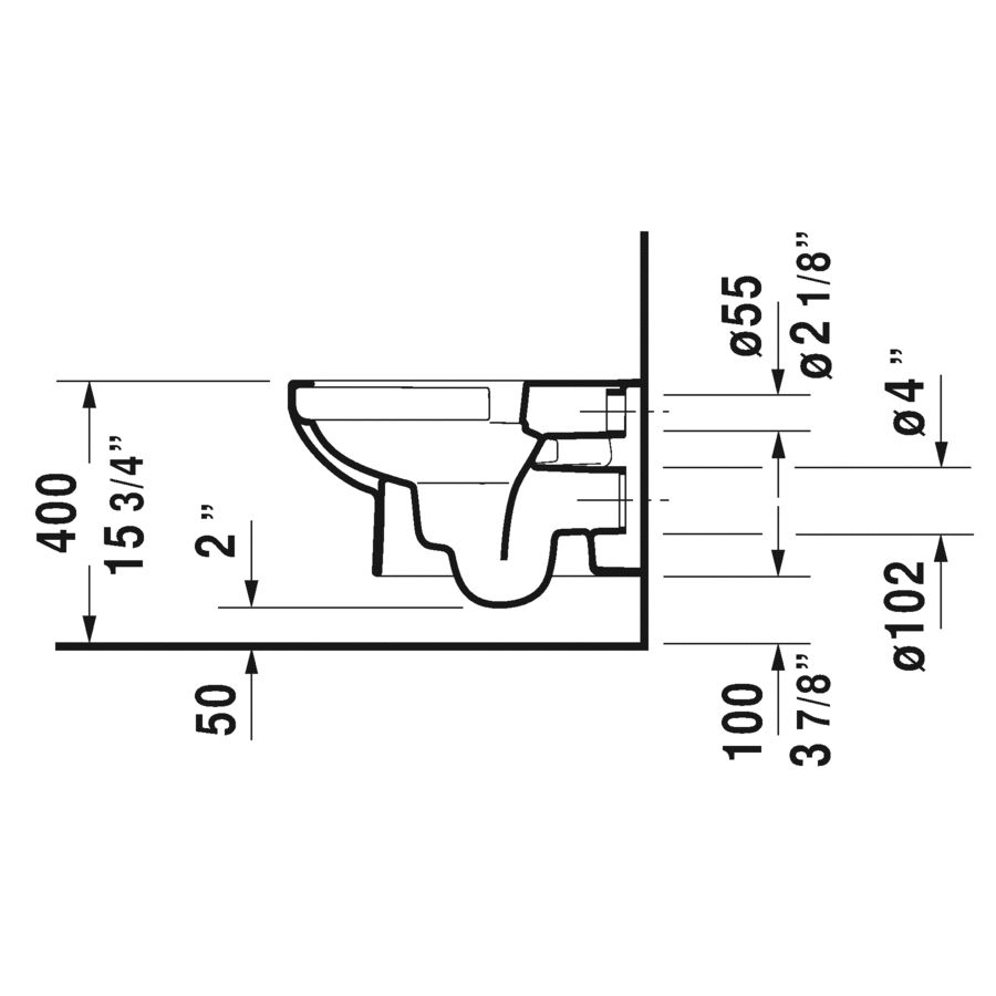 Duravit 256209 DuraStyle Wall Mounted Toilet 3