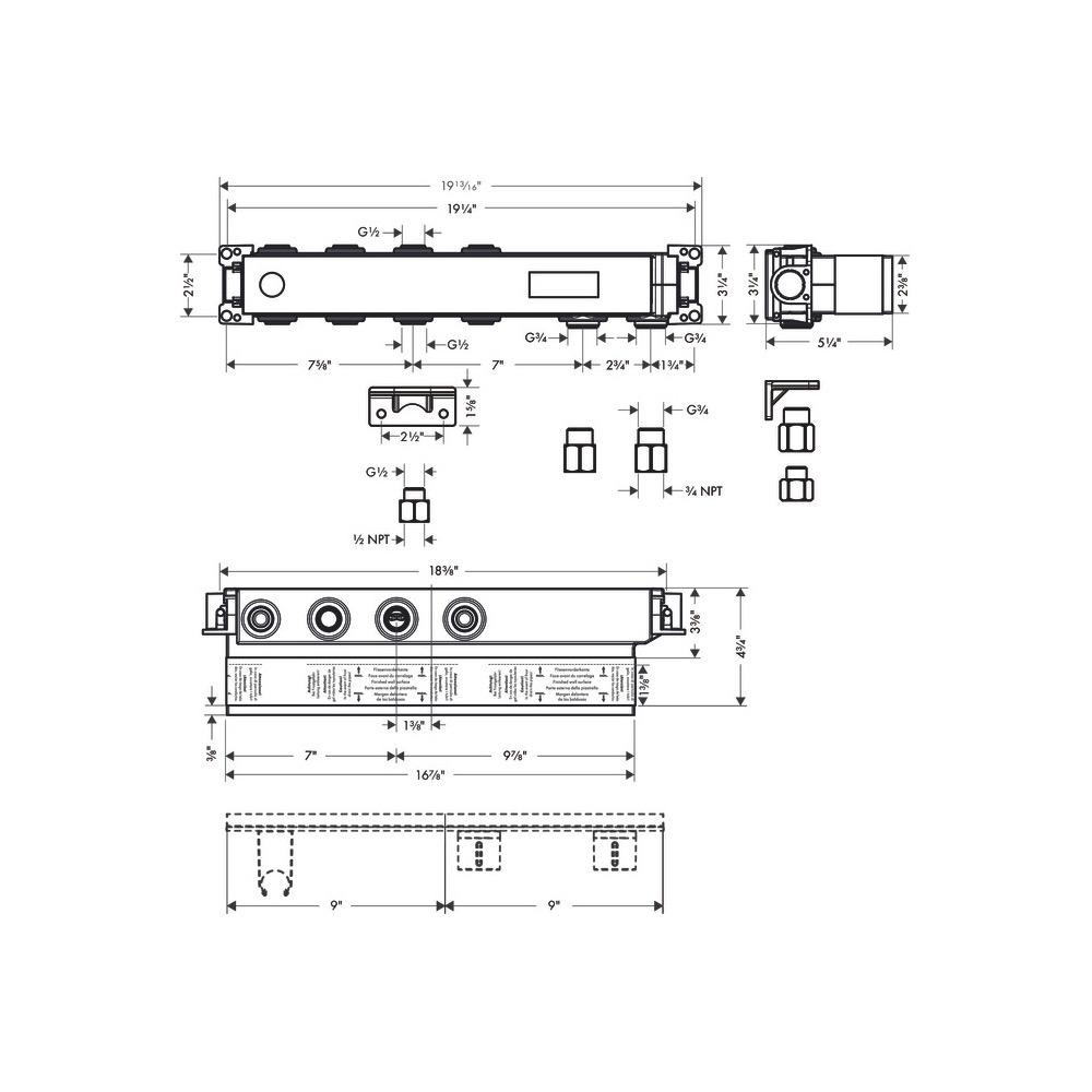 Hansgrohe 18310181 Axor Thermostat Mod 2 Function Rough 2