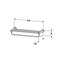 Duravit 009925 D Code Towel Shelf Chrome 2