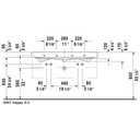 Duravit 231812 Happy D.2 Two Holes Furniture Washbasin 2