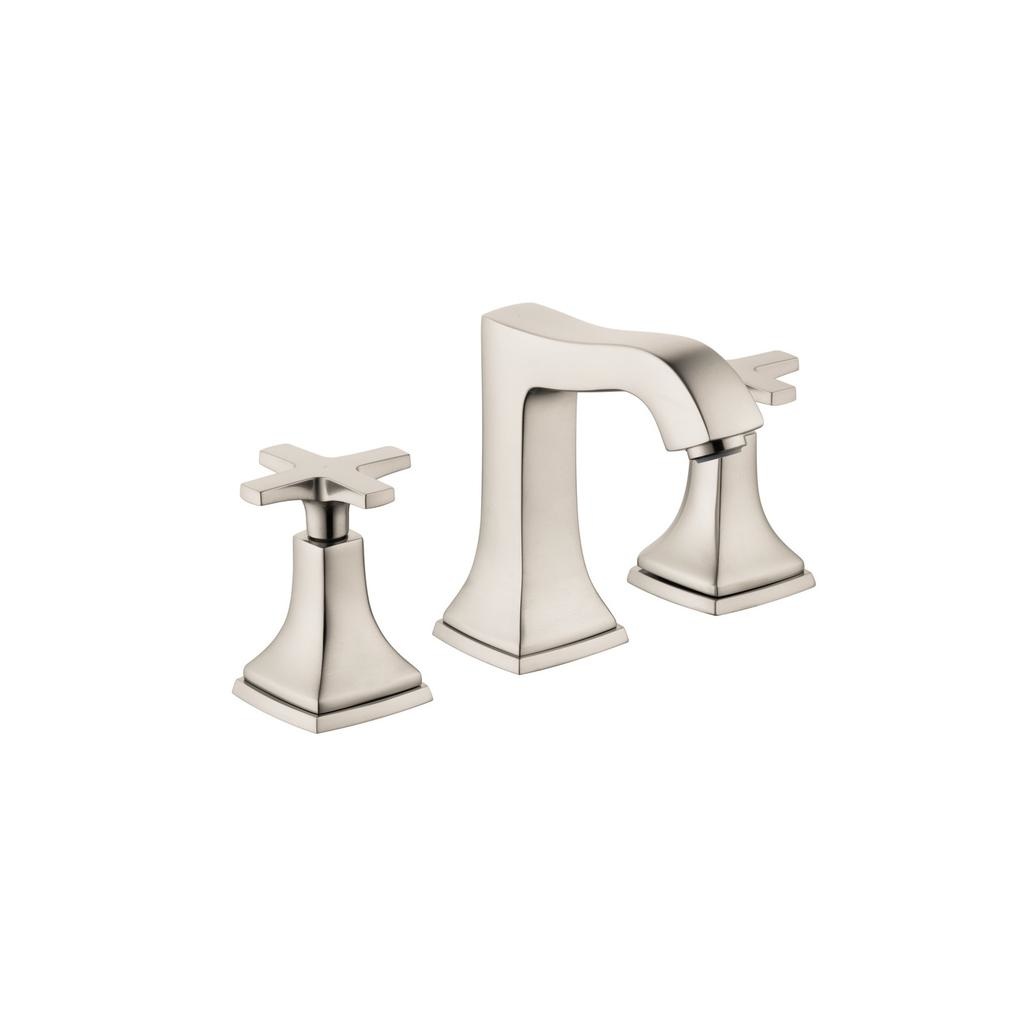 Hansgrohe 31306821 Metropol Classic Widespread Faucet 110 Cross Handles Brushed Nickel 1