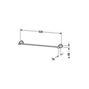 Duravit 009924 D Code Bath Towel Rail Chrome 2