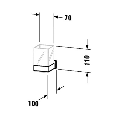 Duravit 009951 Karree Glass Holder Chrome 2