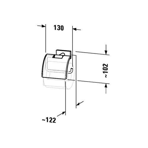 Duravit 009955 Karree Paper Holder Chrome 2