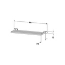 Duravit 009962 Karree Towel Shelf Chrome 2